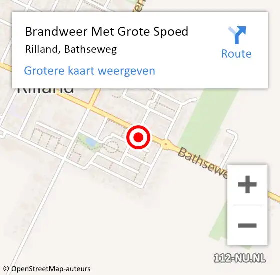 Locatie op kaart van de 112 melding: Brandweer Met Grote Spoed Naar Rilland, Bathseweg op 23 juni 2022 00:01