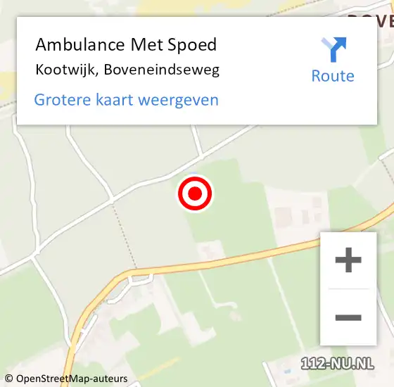 Locatie op kaart van de 112 melding: Ambulance Met Spoed Naar Kootwijk, Boveneindseweg op 23 juni 2022 02:25