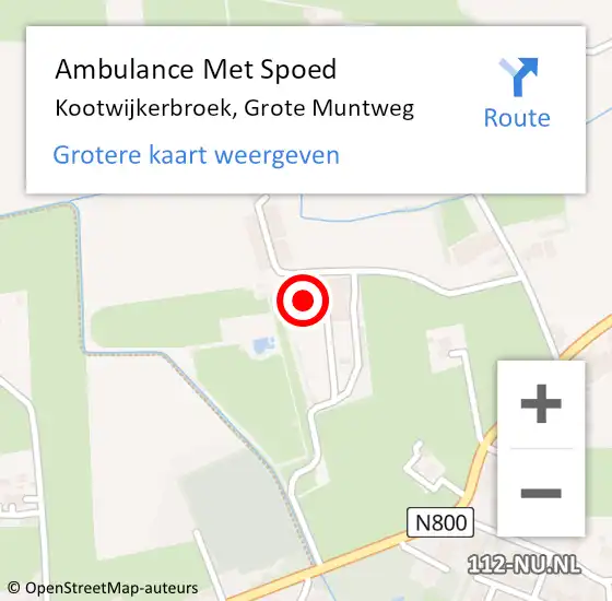 Locatie op kaart van de 112 melding: Ambulance Met Spoed Naar Kootwijkerbroek, Grote Muntweg op 23 juni 2022 08:17