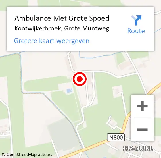 Locatie op kaart van de 112 melding: Ambulance Met Grote Spoed Naar Kootwijkerbroek, Grote Muntweg op 23 juni 2022 08:23