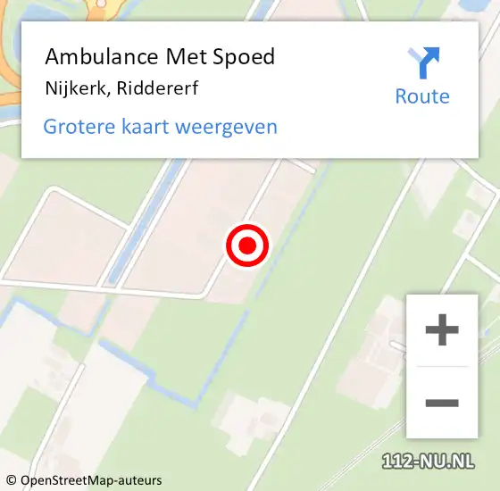 Locatie op kaart van de 112 melding: Ambulance Met Spoed Naar Nijkerk, Riddererf op 23 juni 2022 15:56