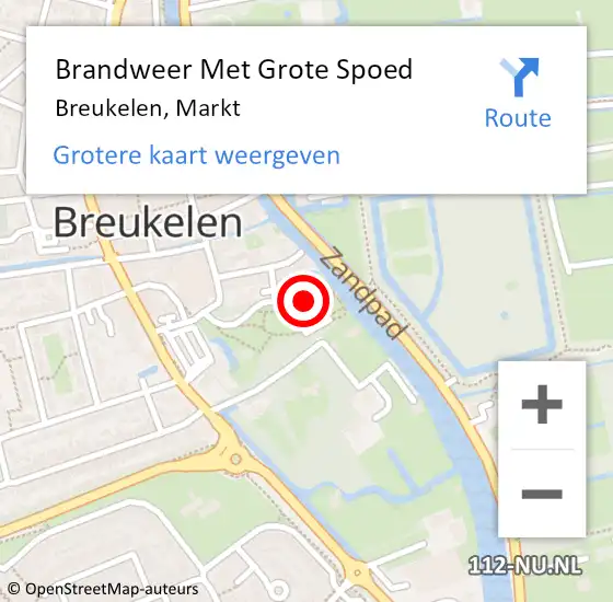 Locatie op kaart van de 112 melding: Brandweer Met Grote Spoed Naar Breukelen, Markt op 21 juli 2014 08:18