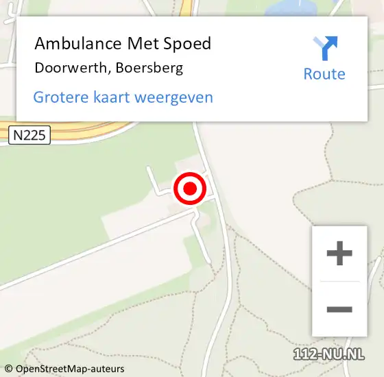 Locatie op kaart van de 112 melding: Ambulance Met Spoed Naar Doorwerth, Boersberg op 23 juni 2022 16:30