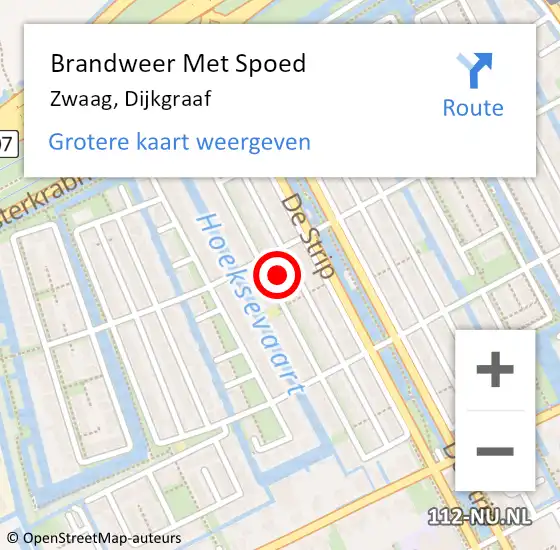 Locatie op kaart van de 112 melding: Brandweer Met Spoed Naar Zwaag, Dijkgraaf op 23 juni 2022 17:32