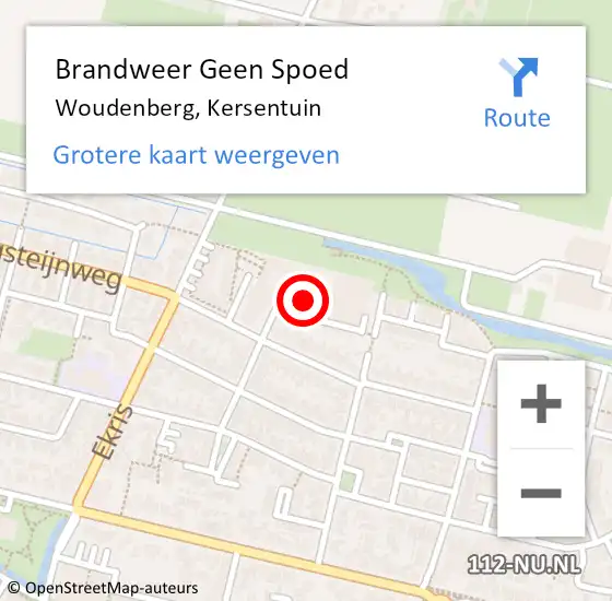 Locatie op kaart van de 112 melding: Brandweer Geen Spoed Naar Woudenberg, Kersentuin op 23 juni 2022 18:51