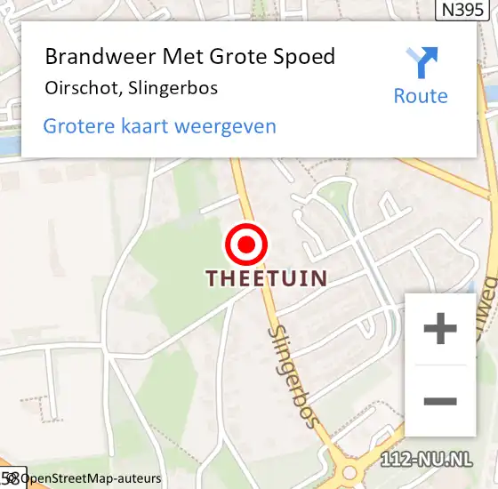 Locatie op kaart van de 112 melding: Brandweer Met Grote Spoed Naar Oirschot, Slingerbos op 23 juni 2022 19:59