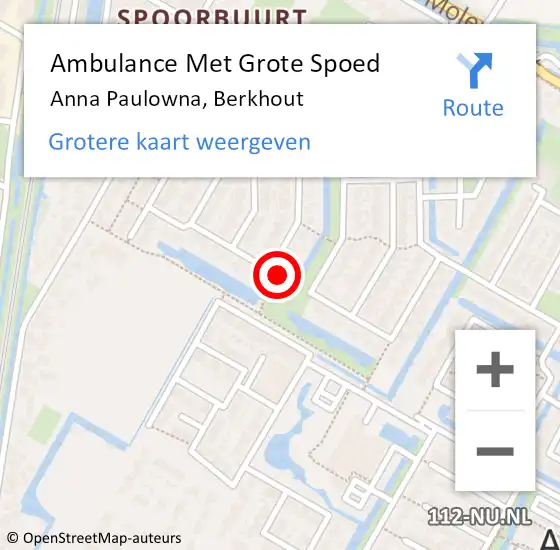 Locatie op kaart van de 112 melding: Ambulance Met Grote Spoed Naar Anna Paulowna, Berkhout op 23 juni 2022 20:20