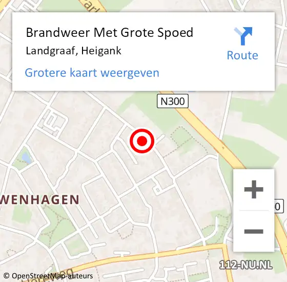 Locatie op kaart van de 112 melding: Brandweer Met Grote Spoed Naar Landgraaf, Heigank op 23 juni 2022 23:03