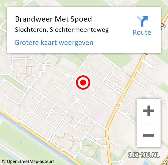 Locatie op kaart van de 112 melding: Brandweer Met Spoed Naar Slochteren, Slochtermeenteweg op 24 juni 2022 01:09