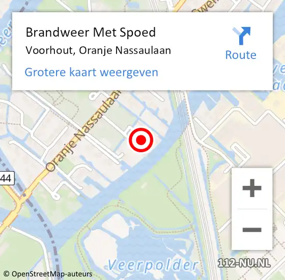 Locatie op kaart van de 112 melding: Brandweer Met Spoed Naar Voorhout, Oranje Nassaulaan op 24 juni 2022 05:23