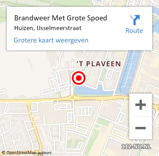 Locatie op kaart van de 112 melding: Brandweer Met Grote Spoed Naar Huizen, IJsselmeerstraat op 24 juni 2022 07:46