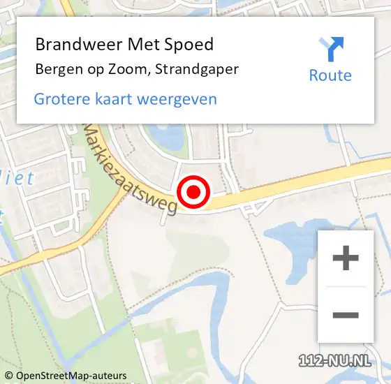 Locatie op kaart van de 112 melding: Brandweer Met Spoed Naar Bergen op Zoom, Strandgaper op 24 juni 2022 10:13