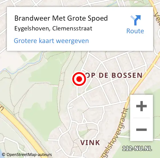 Locatie op kaart van de 112 melding: Brandweer Met Grote Spoed Naar Eygelshoven, Clemensstraat op 24 juni 2022 10:58