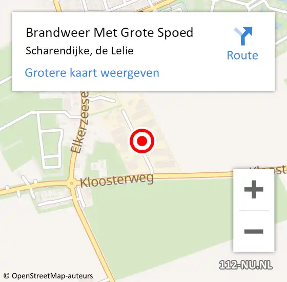 Locatie op kaart van de 112 melding: Brandweer Met Grote Spoed Naar Scharendijke, de Lelie op 24 juni 2022 12:50