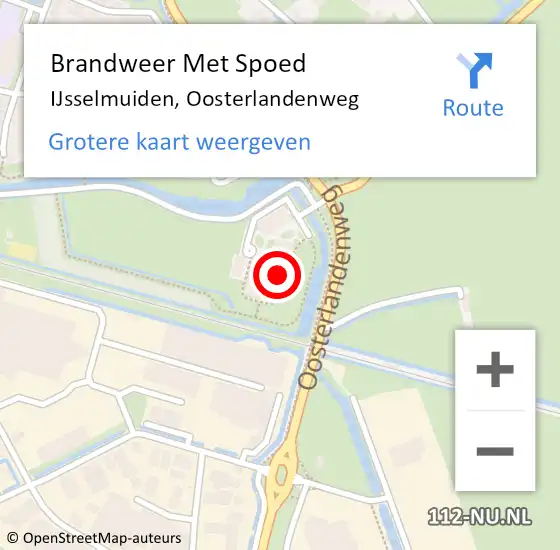 Locatie op kaart van de 112 melding: Brandweer Met Spoed Naar IJsselmuiden, Oosterlandenweg op 24 juni 2022 17:03