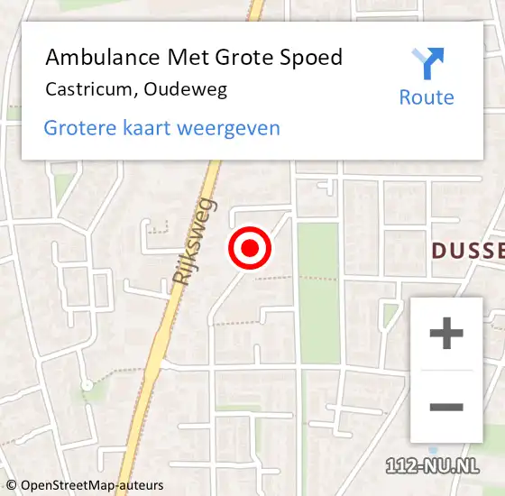 Locatie op kaart van de 112 melding: Ambulance Met Grote Spoed Naar Castricum, Oudeweg op 24 juni 2022 17:21