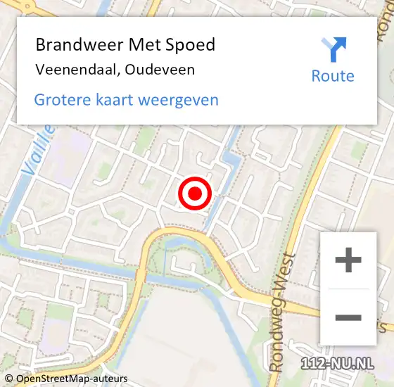 Locatie op kaart van de 112 melding: Brandweer Met Spoed Naar Veenendaal, Oudeveen op 24 juni 2022 18:30