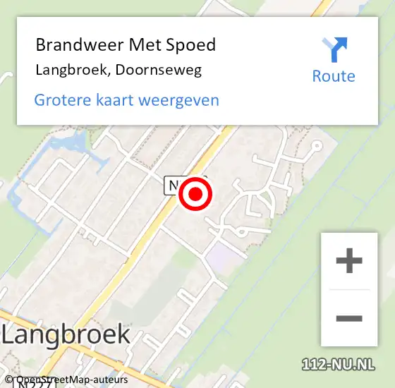Locatie op kaart van de 112 melding: Brandweer Met Spoed Naar Langbroek, Doornseweg op 24 juni 2022 20:48