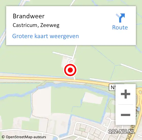 Locatie op kaart van de 112 melding: Brandweer Castricum, Zeeweg op 24 juni 2022 20:51