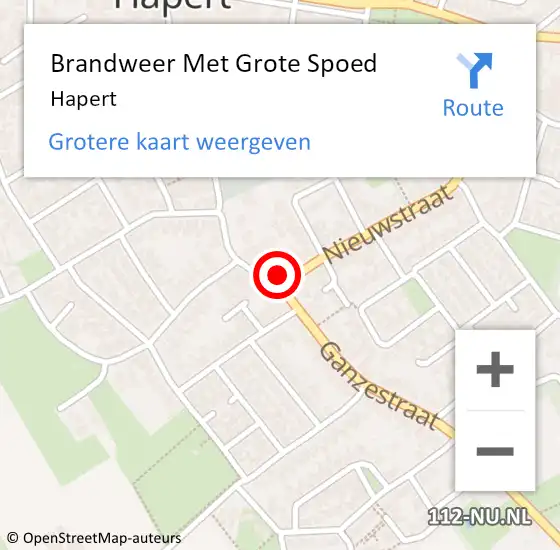 Locatie op kaart van de 112 melding: Brandweer Met Grote Spoed Naar Hapert op 24 juni 2022 22:55