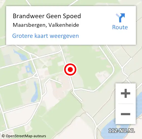 Locatie op kaart van de 112 melding: Brandweer Geen Spoed Naar Maarsbergen, Valkenheide op 25 juni 2022 00:14