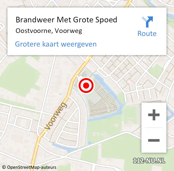 Locatie op kaart van de 112 melding: Brandweer Met Grote Spoed Naar Oostvoorne, Voorweg op 25 juni 2022 01:38