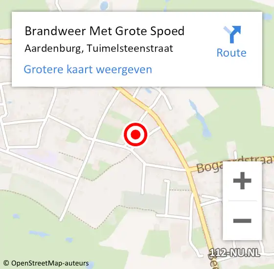 Locatie op kaart van de 112 melding: Brandweer Met Grote Spoed Naar Aardenburg, Tuimelsteenstraat op 25 juni 2022 06:12