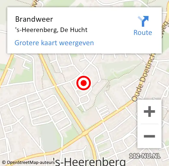 Locatie op kaart van de 112 melding: Brandweer 's-Heerenberg, De Hucht op 25 juni 2022 10:25