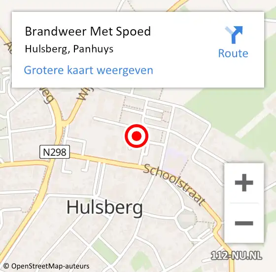 Locatie op kaart van de 112 melding: Brandweer Met Spoed Naar Hulsberg, Panhuys op 25 juni 2022 12:07