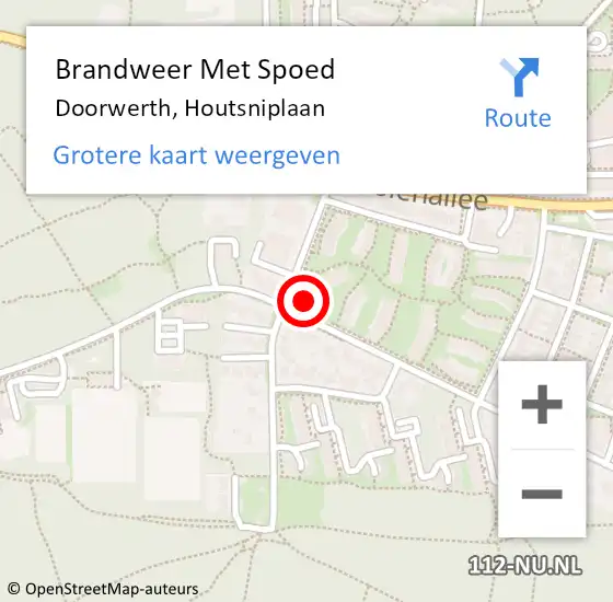 Locatie op kaart van de 112 melding: Brandweer Met Spoed Naar Doorwerth, Houtsniplaan op 25 juni 2022 12:20