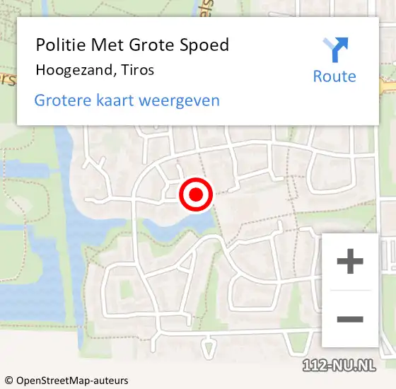 Locatie op kaart van de 112 melding: Politie Met Grote Spoed Naar Hoogezand, Tiros op 25 juni 2022 18:59