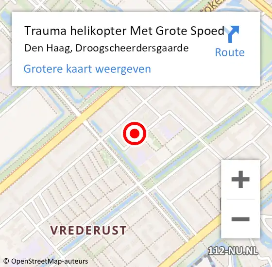 Locatie op kaart van de 112 melding: Trauma helikopter Met Grote Spoed Naar Den Haag, Droogscheerdersgaarde op 25 juni 2022 19:13