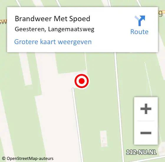 Locatie op kaart van de 112 melding: Brandweer Met Spoed Naar Geesteren, Langemaatsweg op 25 juni 2022 20:15