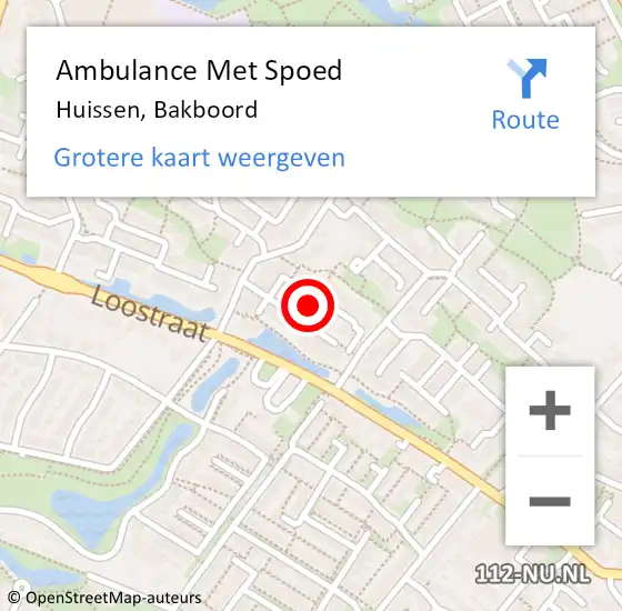 Locatie op kaart van de 112 melding: Ambulance Met Spoed Naar Huissen, Bakboord op 25 juni 2022 22:57