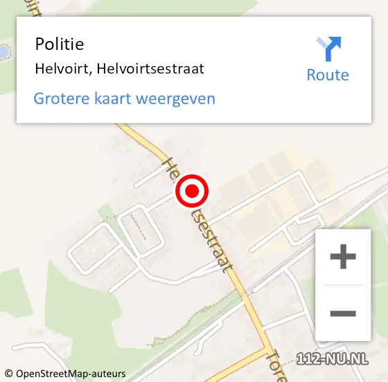 Locatie op kaart van de 112 melding: Politie Helvoirt, Helvoirtsestraat op 26 juni 2022 05:00