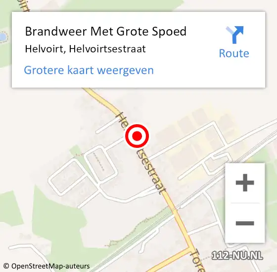 Locatie op kaart van de 112 melding: Brandweer Met Grote Spoed Naar Helvoirt, Helvoirtsestraat op 26 juni 2022 05:00
