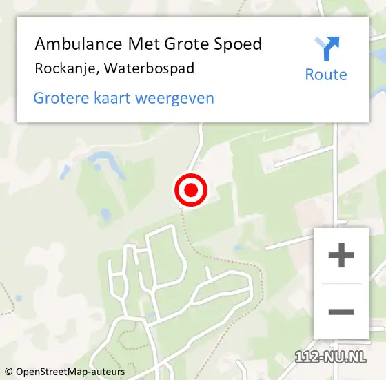 Locatie op kaart van de 112 melding: Ambulance Met Grote Spoed Naar Rockanje, Waterbospad op 26 juni 2022 13:22