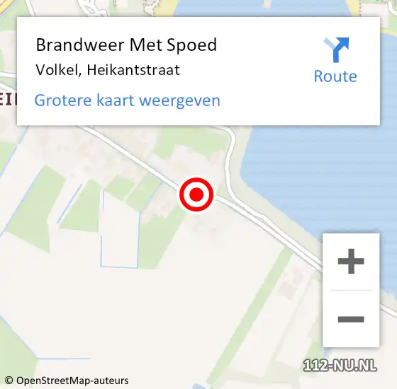 Locatie op kaart van de 112 melding: Brandweer Met Spoed Naar Volkel, Heikantstraat op 26 juni 2022 19:36