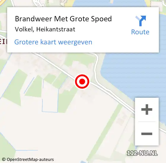 Locatie op kaart van de 112 melding: Brandweer Met Grote Spoed Naar Volkel, Heikantstraat op 26 juni 2022 19:45