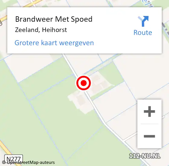 Locatie op kaart van de 112 melding: Brandweer Met Spoed Naar Zeeland, Heihorst op 26 juni 2022 21:40