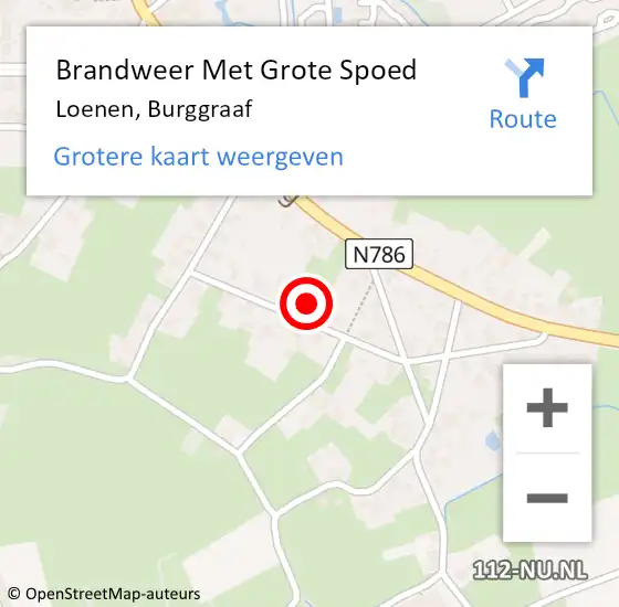 Locatie op kaart van de 112 melding: Brandweer Met Grote Spoed Naar Loenen, Burggraaf op 27 juni 2022 01:55