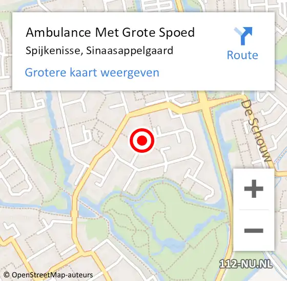 Locatie op kaart van de 112 melding: Ambulance Met Grote Spoed Naar Spijkenisse, Sinaasappelgaard op 27 juni 2022 04:16