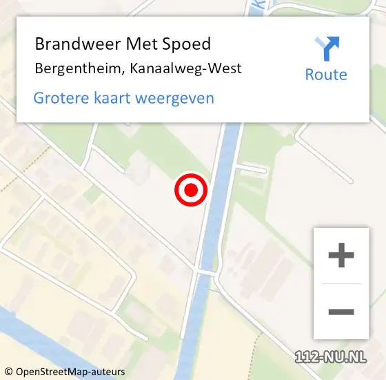 Locatie op kaart van de 112 melding: Brandweer Met Spoed Naar Bergentheim, Kanaalweg-West op 27 juni 2022 06:48