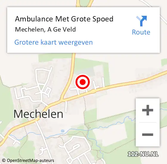 Locatie op kaart van de 112 melding: Ambulance Met Grote Spoed Naar Mechelen, A Ge Veld op 21 juli 2014 14:03