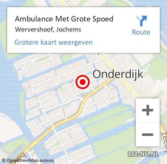 Locatie op kaart van de 112 melding: Ambulance Met Grote Spoed Naar Wervershoof, Jochems op 27 juni 2022 08:59