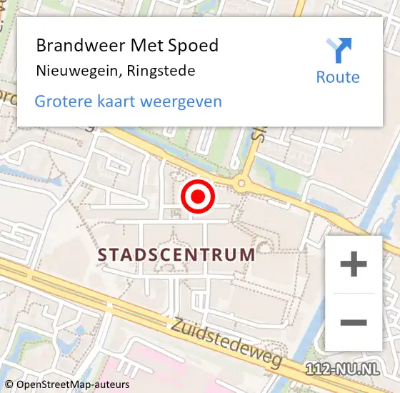 Locatie op kaart van de 112 melding: Brandweer Met Spoed Naar Nieuwegein, Ringstede op 27 juni 2022 10:35