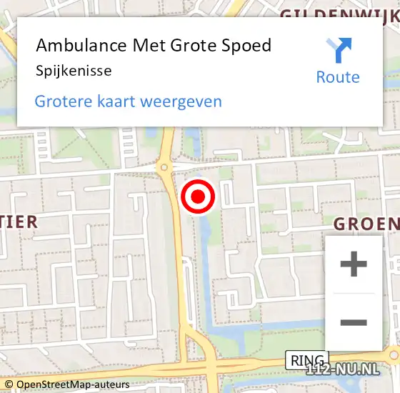 Locatie op kaart van de 112 melding: Ambulance Met Grote Spoed Naar Spijkenisse op 27 juni 2022 15:55