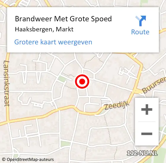 Locatie op kaart van de 112 melding: Brandweer Met Grote Spoed Naar Haaksbergen, Markt op 27 juni 2022 19:18