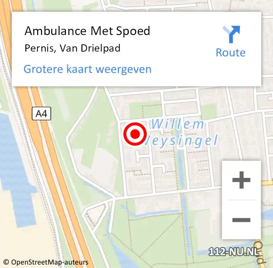 Locatie op kaart van de 112 melding: Ambulance Met Spoed Naar Pernis, Van Drielpad op 28 juni 2022 03:28