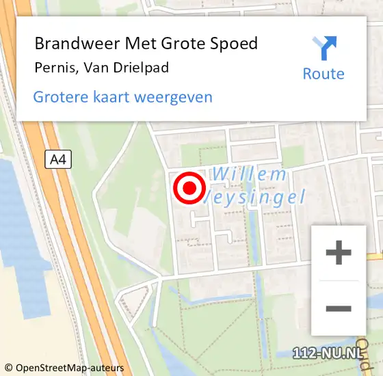 Locatie op kaart van de 112 melding: Brandweer Met Grote Spoed Naar Pernis, Van Drielpad op 28 juni 2022 03:53